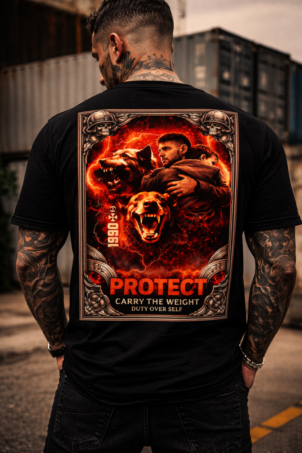 VOID CULT – PROTECT Shirt | Carry The Weight Streetwear Backprint